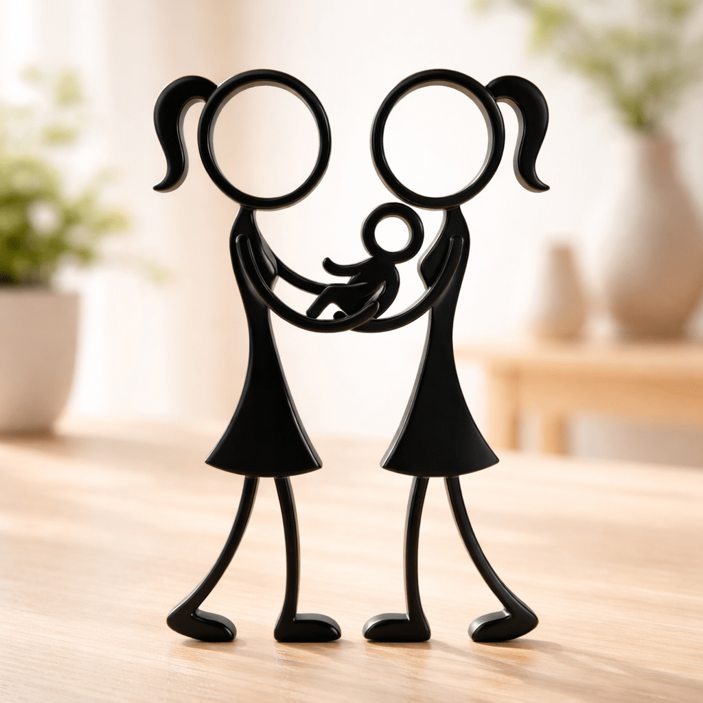 Stickyman Familie – Lesbisch Moederschap - 3dbende