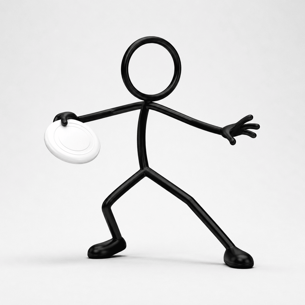 Stickyman Frisbee Speler - 3dbende