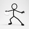 Stickyman Frisbee Speler - 3dbende