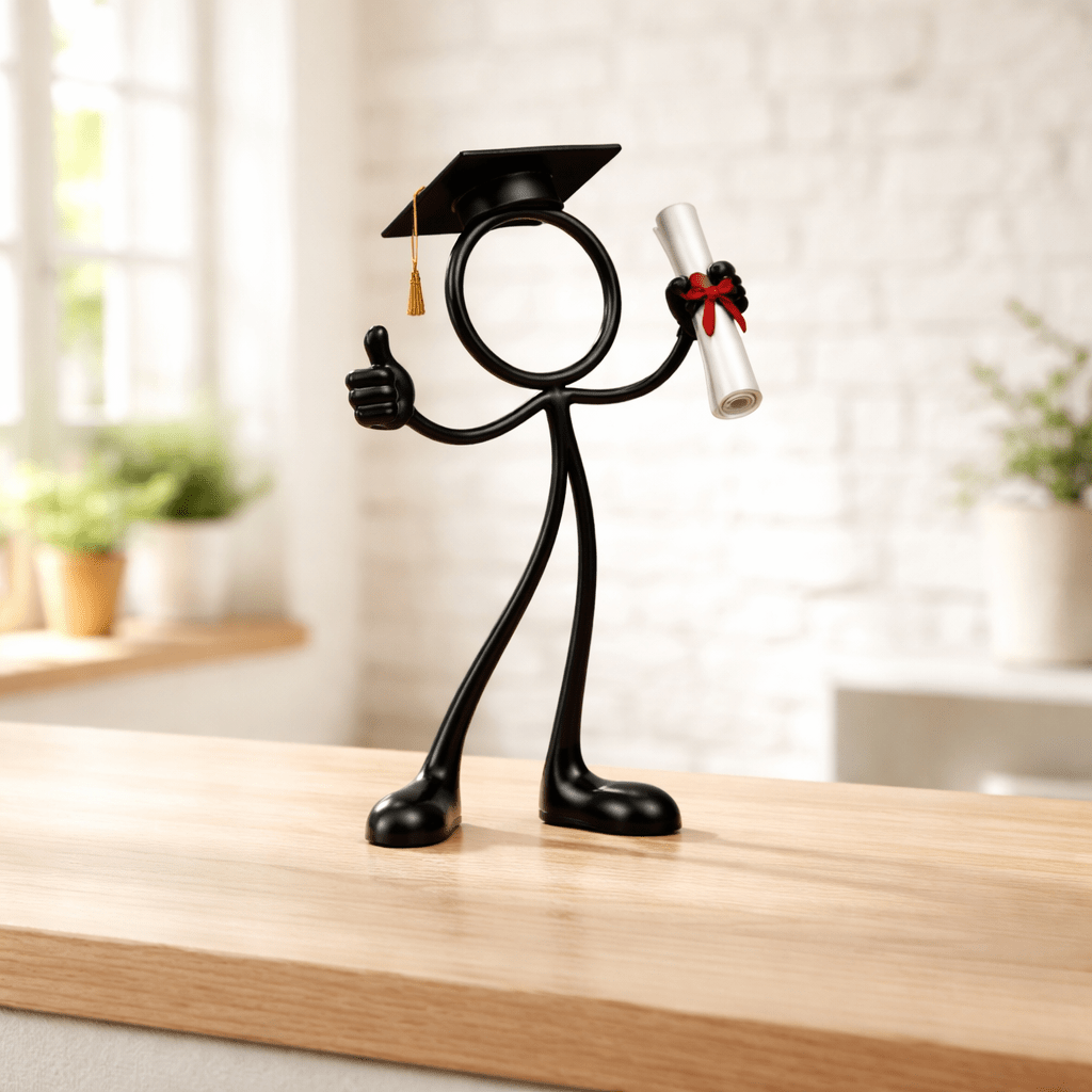 Stickyman Geslaagd Decoratie – Afstudeer Cadeau met Diploma - 3dbende