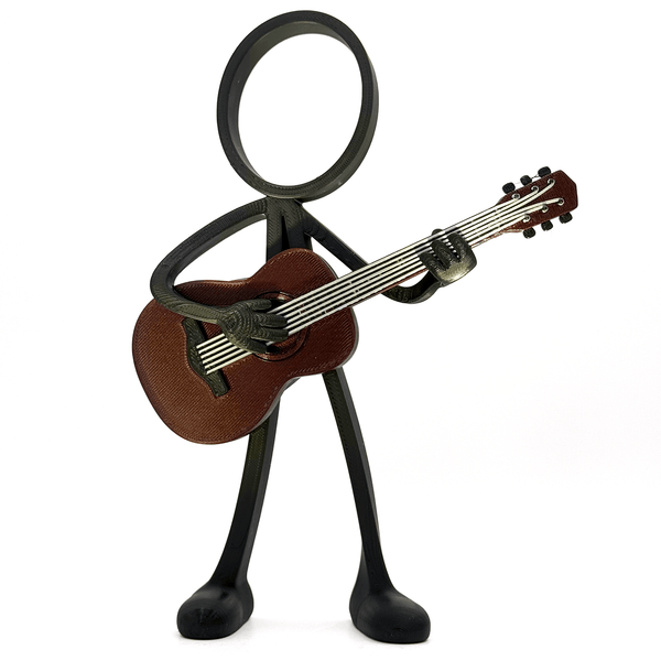 Stickyman Gitarist Decoratie – Minimalistische Gitaar Muziek Decoratie
