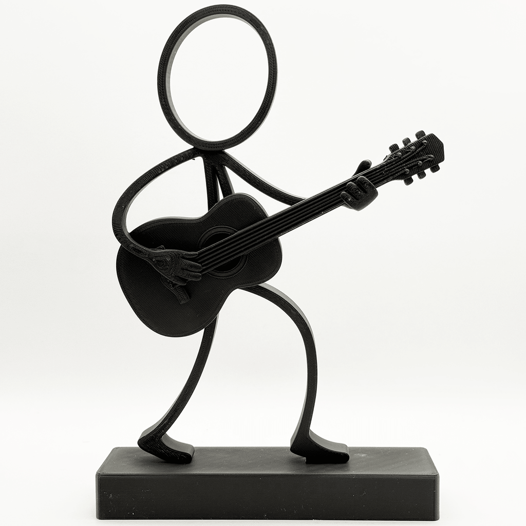 Stickyman Gitarist Decoratie – Minimalistische Gitaar Muziek Decoratie - 3dbende