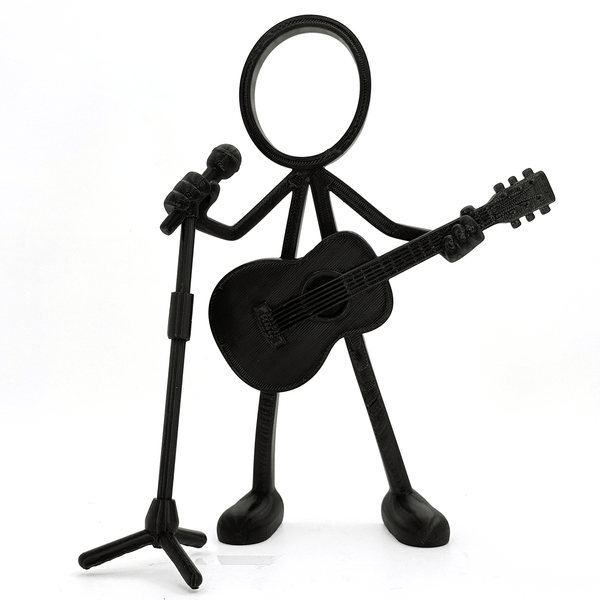 Stickyman Gitarist met Microfoon - 3dbende
