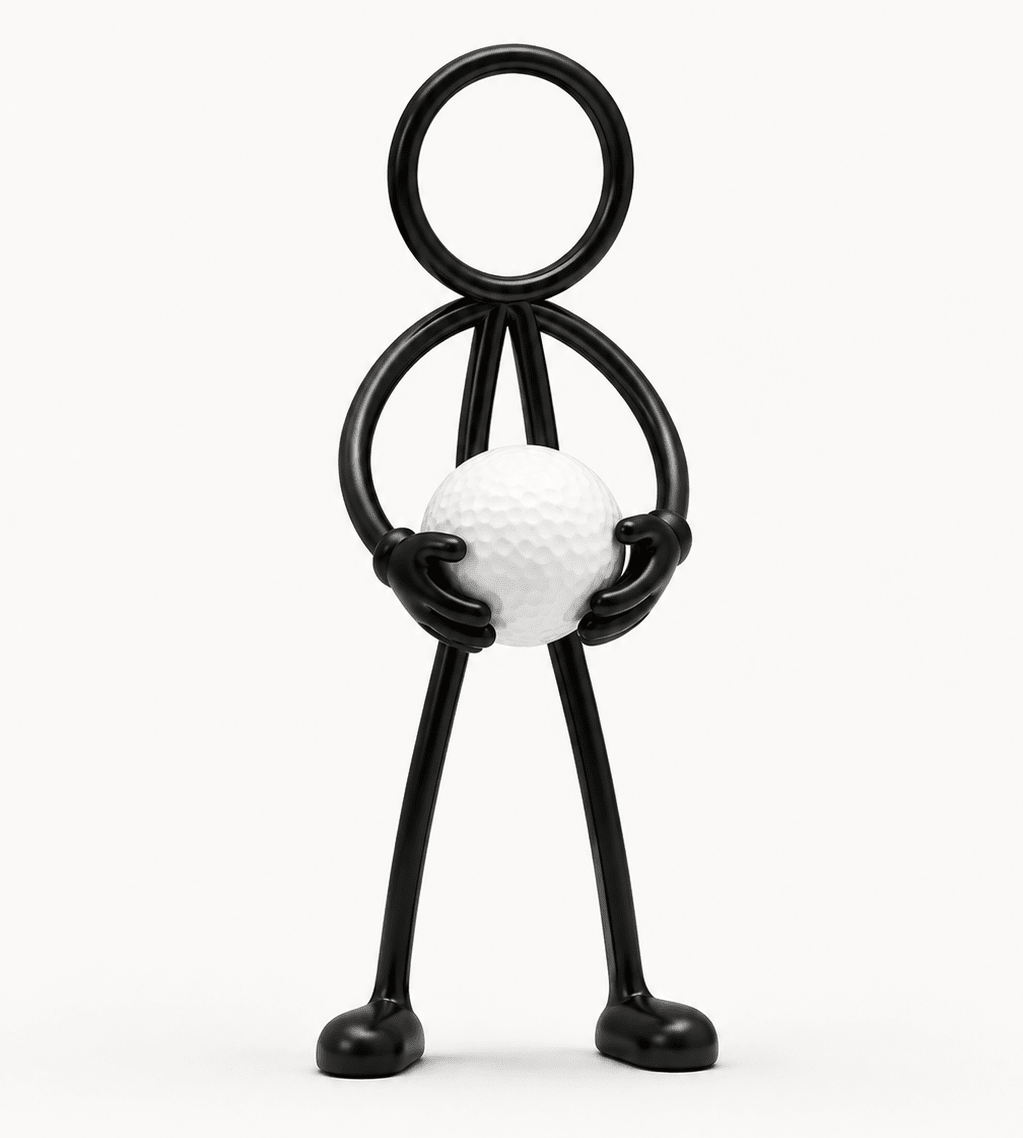 Stickyman Golfbal Decoratie - 3dbende