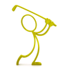 Stickyman Golfer - 3dbende