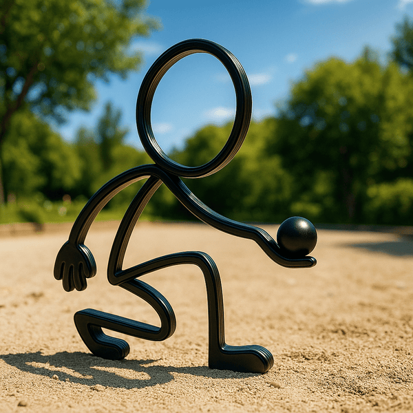 Stickyman Jeu - de - Boules Speler - 3dbende