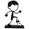 Stickyman Jongen Voetballer met voetbal op voetstuk - 3dbende