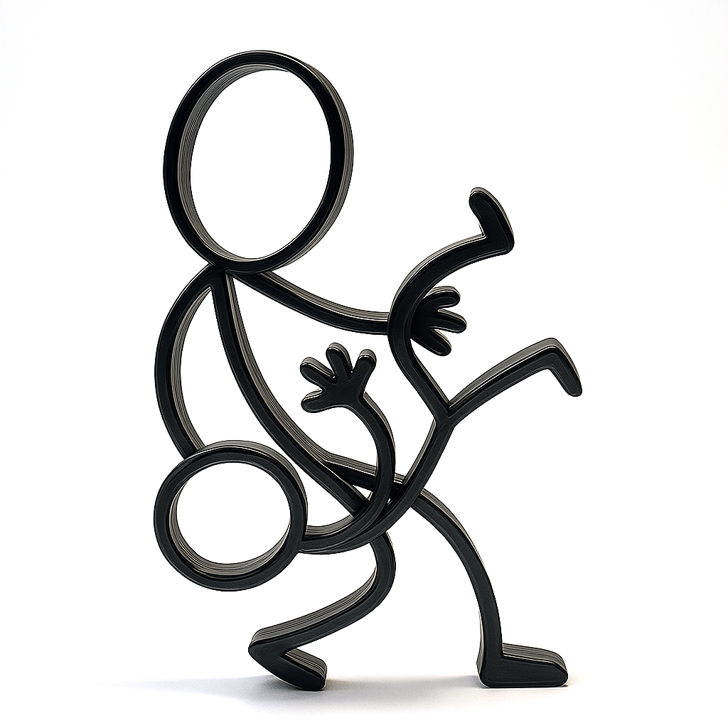 Stickyman Judoworp - 3dbende