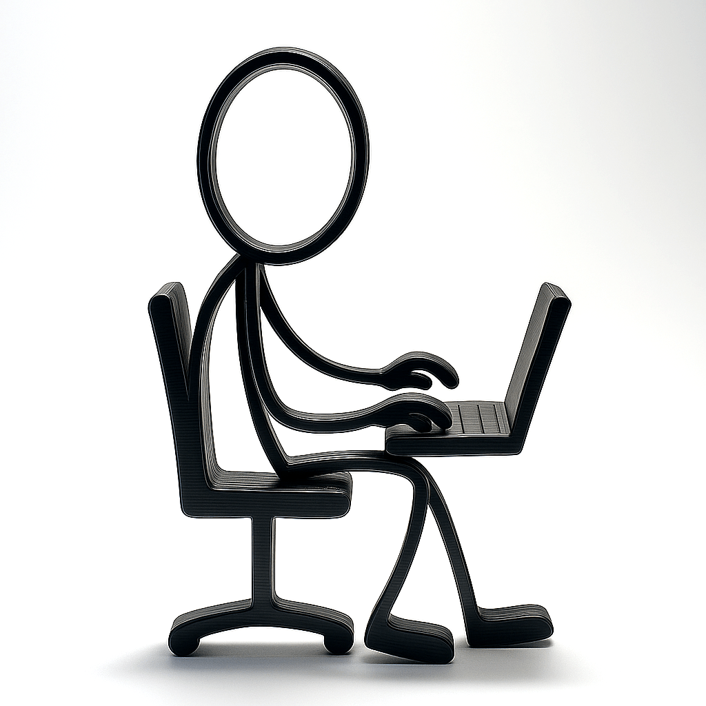 Stickyman Kantoormedewerker - 3dbende