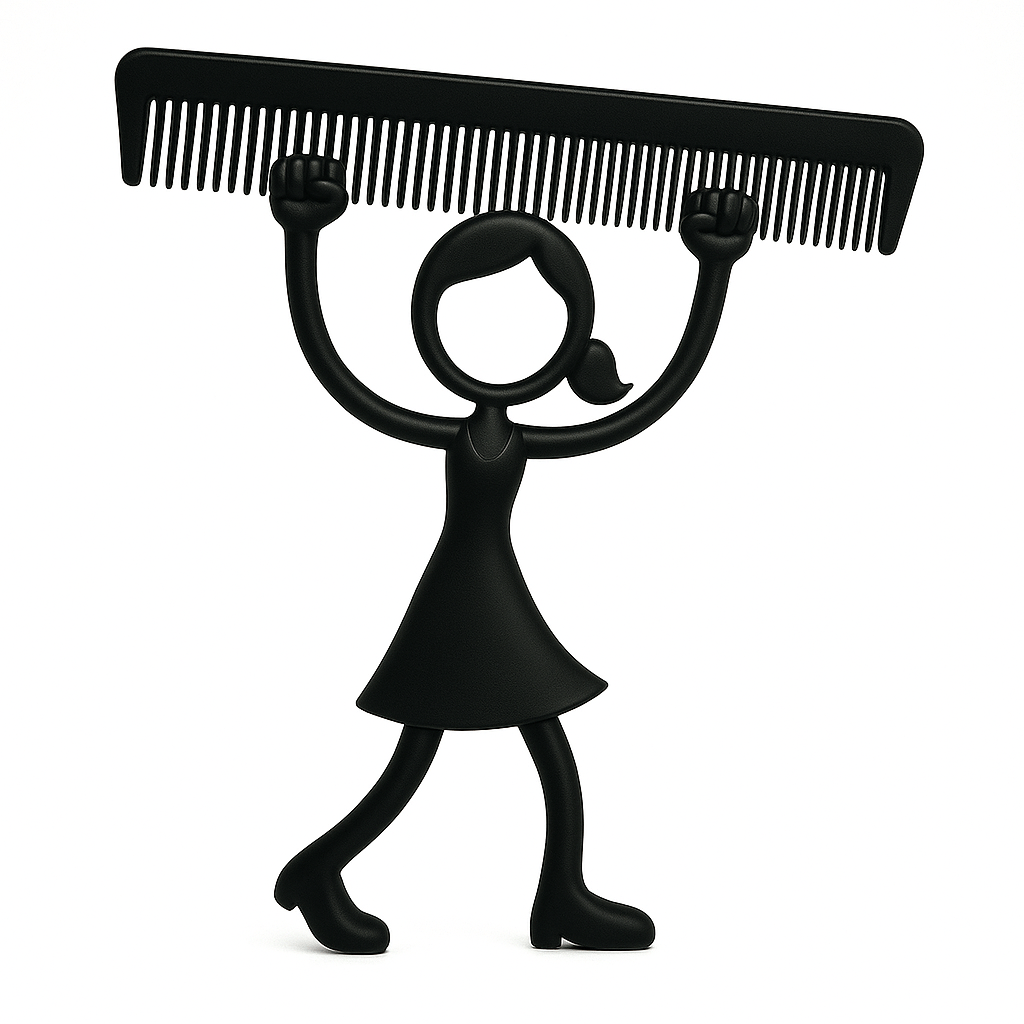 Stickyman Kapster met Grote Kam - 3dbende