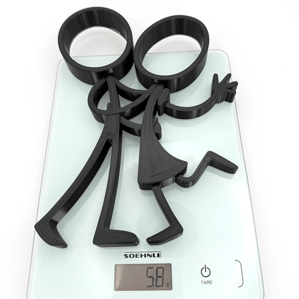 Stickyman Liefdeskoppel – Dansend - decoratie - 3dbende