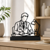 3D-decoratie mannelijke arts in modern Scandinavisch interieur