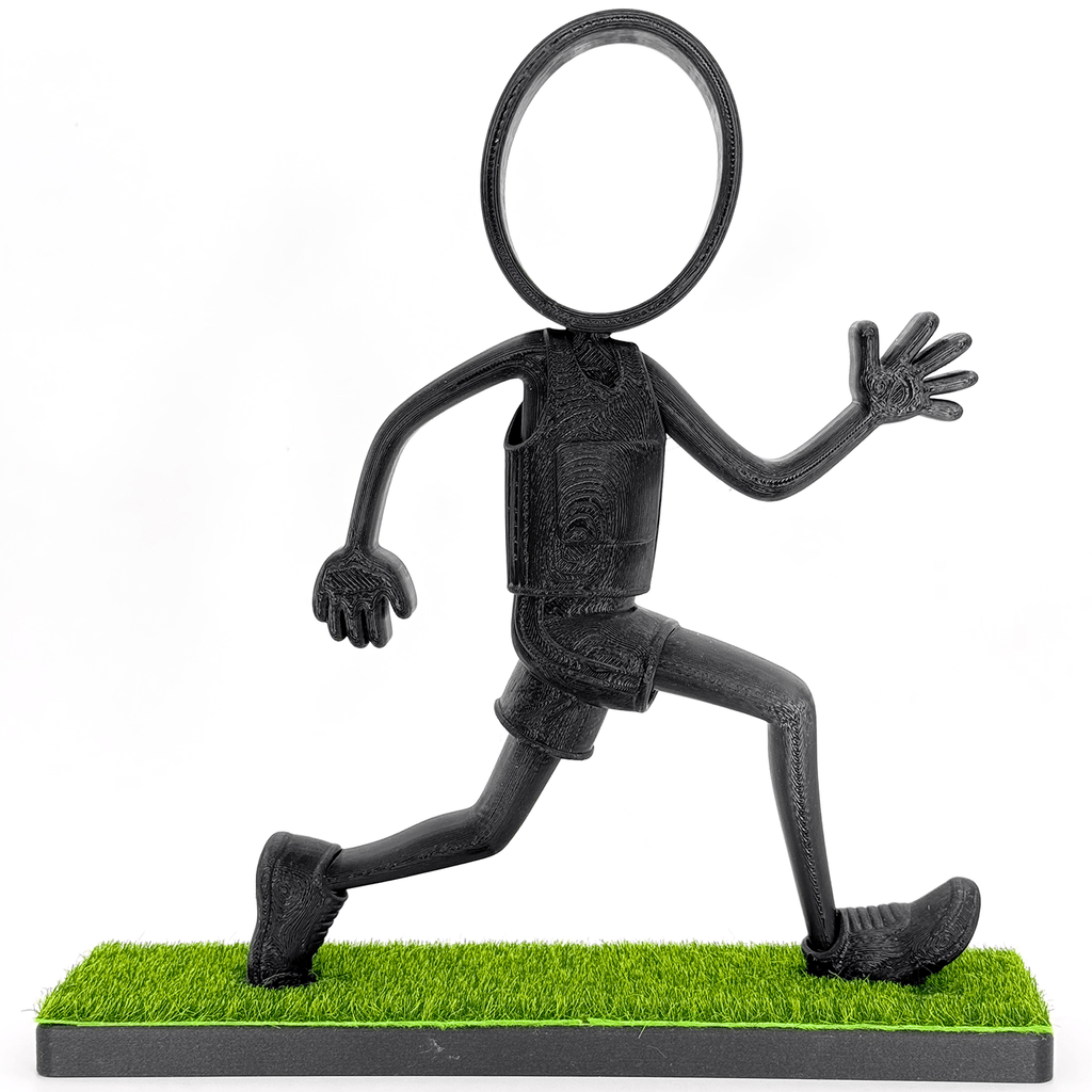 Stickyman Marathonloper Decoratie – Minimalistisch Silhouet - 3dbende