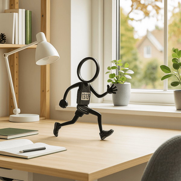Stickyman Marathonloper Decoratie – Minimalistisch Silhouet - 3dbende