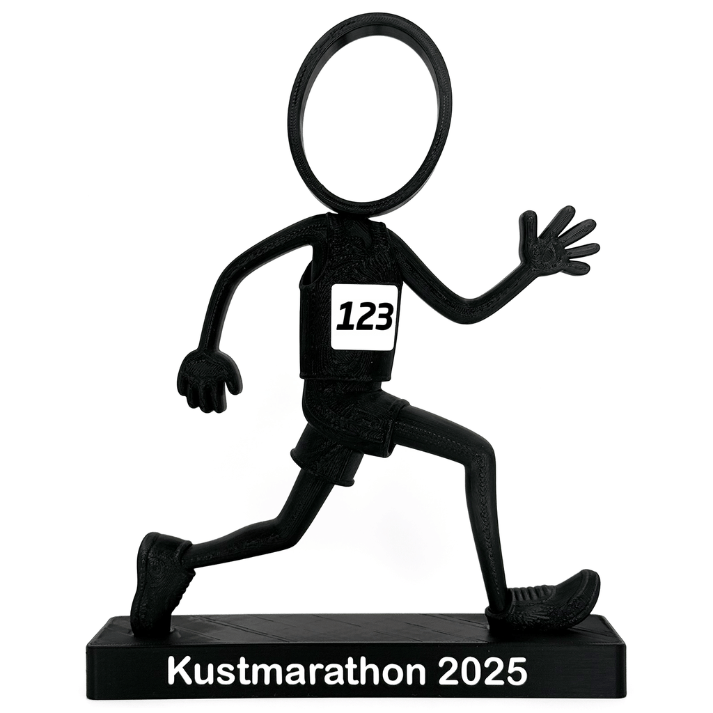 Stickyman Marathonloper Decoratie – Minimalistisch Silhouet - 3dbende