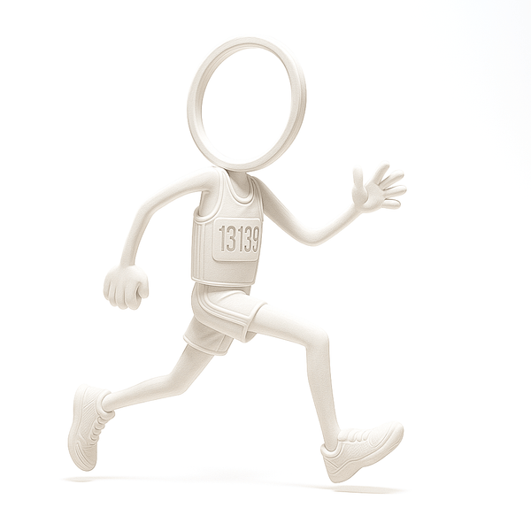 Stickyman Marathonloper Decoratie – Minimalistisch Silhouet