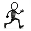 Stickyman Marathonloper Decoratie – Minimalistisch Silhouet - 3dbende