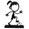 Stickyman Meisje Voetbalster met voetbal op voetstuk - 3dbende