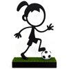 Stickyman Meisje Voetbalster met voetbal op voetstuk - 3dbende