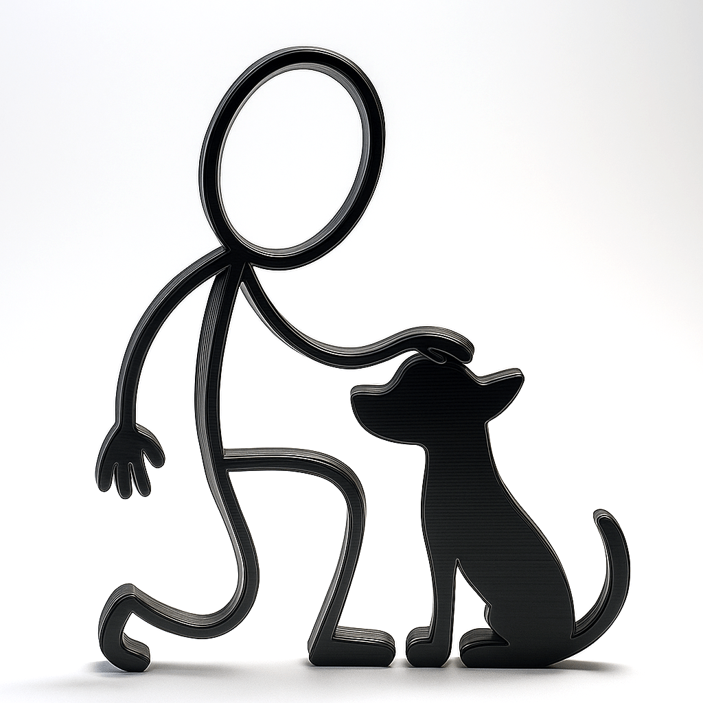 Stickyman met Hond - 3dbende
