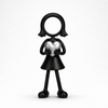 Stickyman Moeder/Vrouw Hart - 3dbende