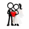 Stickyman Mr & Mrs – Bruidspaar - 3dbende