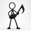 Stickyman Muziek van 30 cm als minimalistische muziekdecoratie