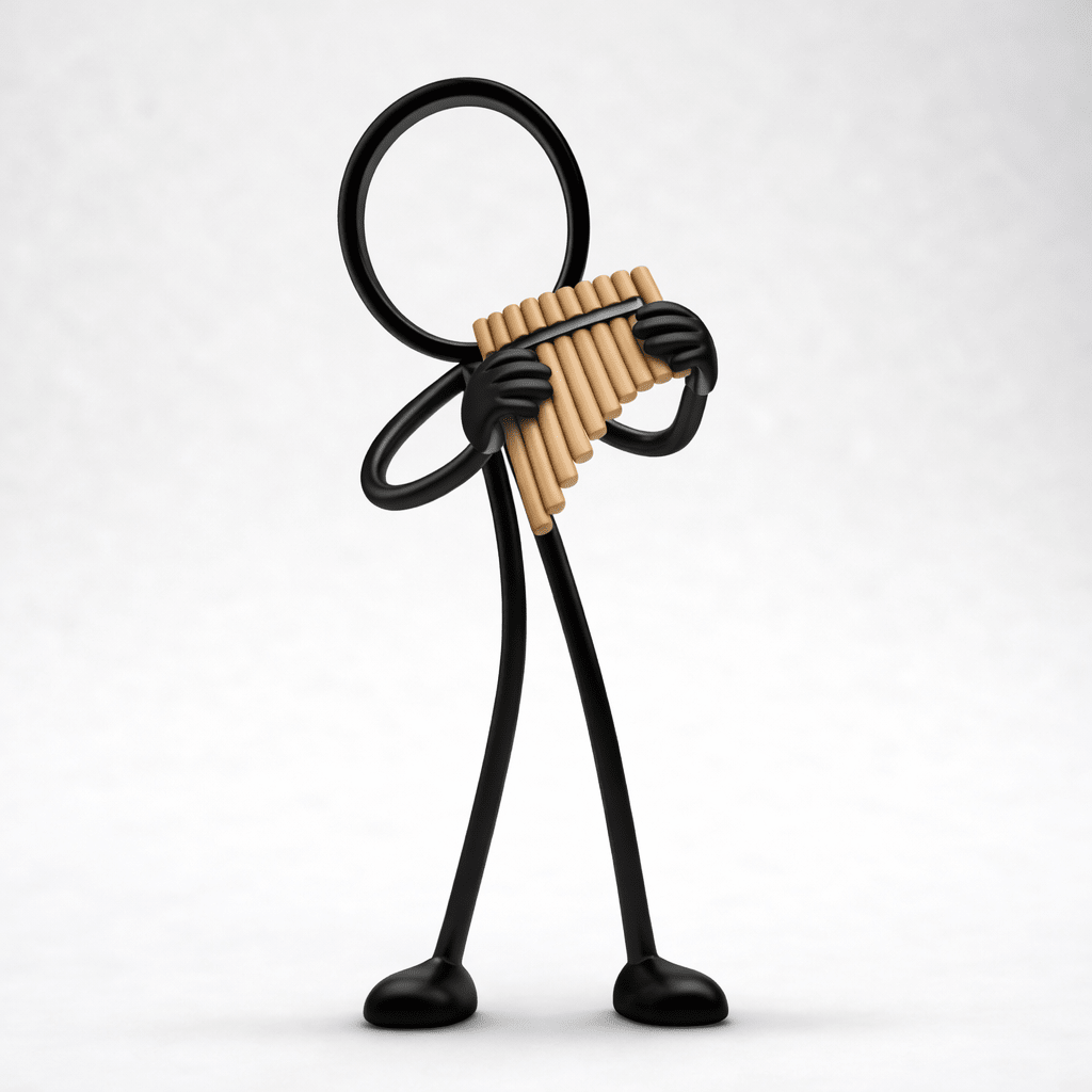 Stickyman Panfluitspeler - 3dbende
