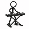 Stickyman pianist 2.0 op witte achtergrond