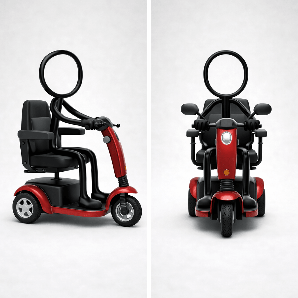 Stickyman Scootmobiel - 3dbende