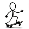 Stickyman Skateboarder Decoratie – Stickyman in Beweging - 3dbende