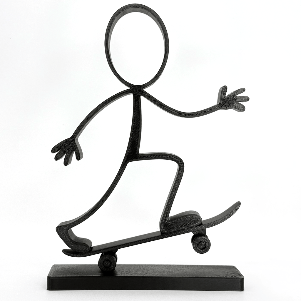 Stickyman Skateboarder Decoratie – Stickyman in Beweging - 3dbende