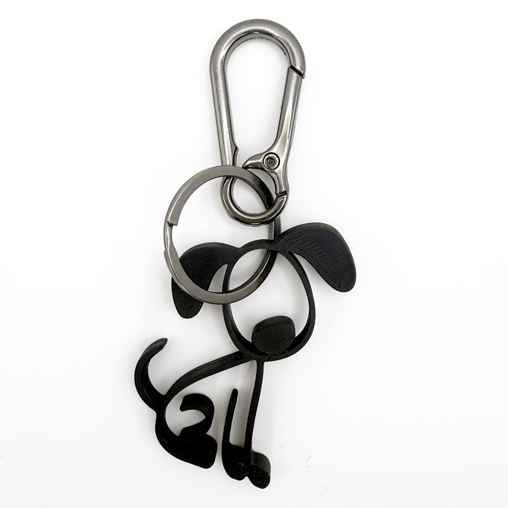 Stickyman Sleutelhanger Hondje – Licht & Lief in Zwart - 3dbende