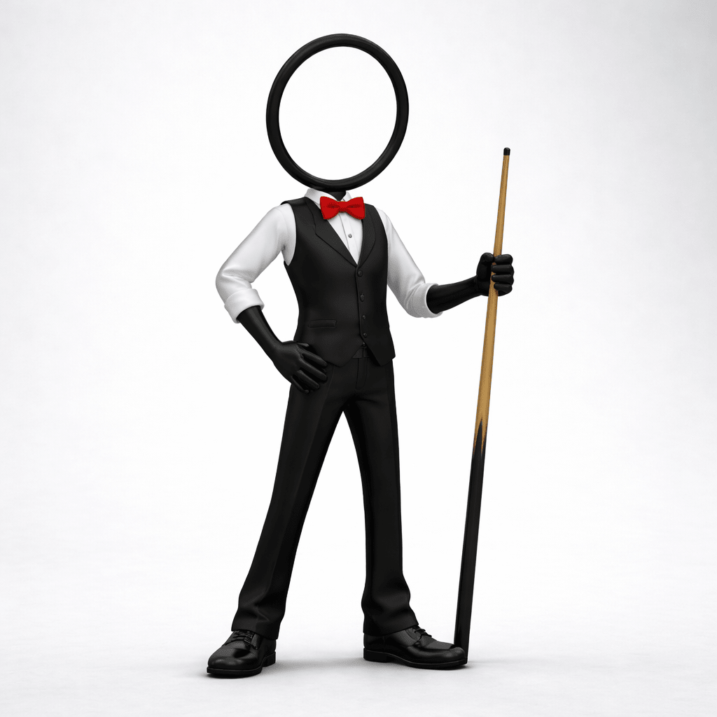 Stickyman staande Biljarter – Limited Edition - 3dbende