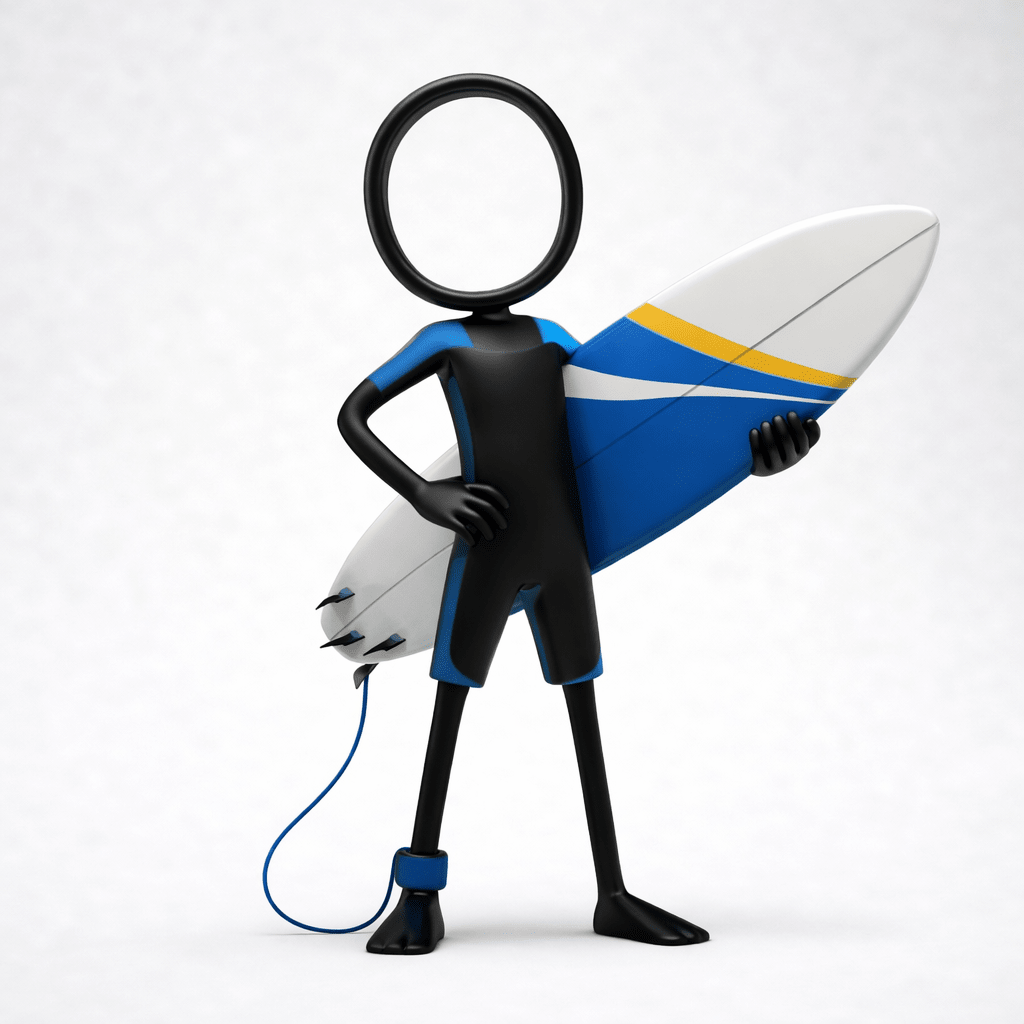 Stickyman Surfer – Limited Edition - 3dbende