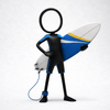 Stickyman Surfer – Limited Edition - 3dbende