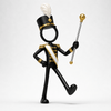 Stickyman Tamboer-maître (Drum Major) - 3dbende