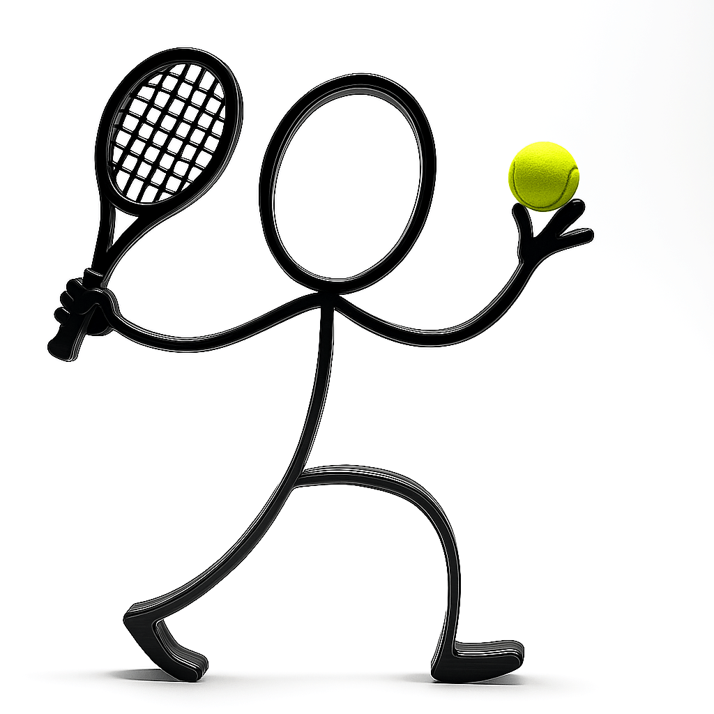 Stickyman Tennisspeler (voor een zacht prijsje) - 3dbende