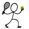 Stickyman Tennisspeler (voor een zacht prijsje) - 3dbende