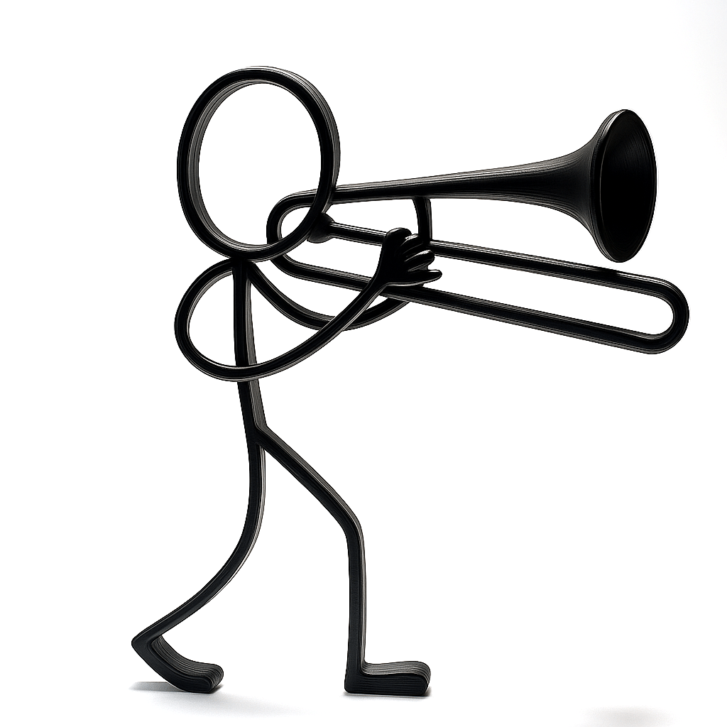 Stickyman Trombonist - 3dbende