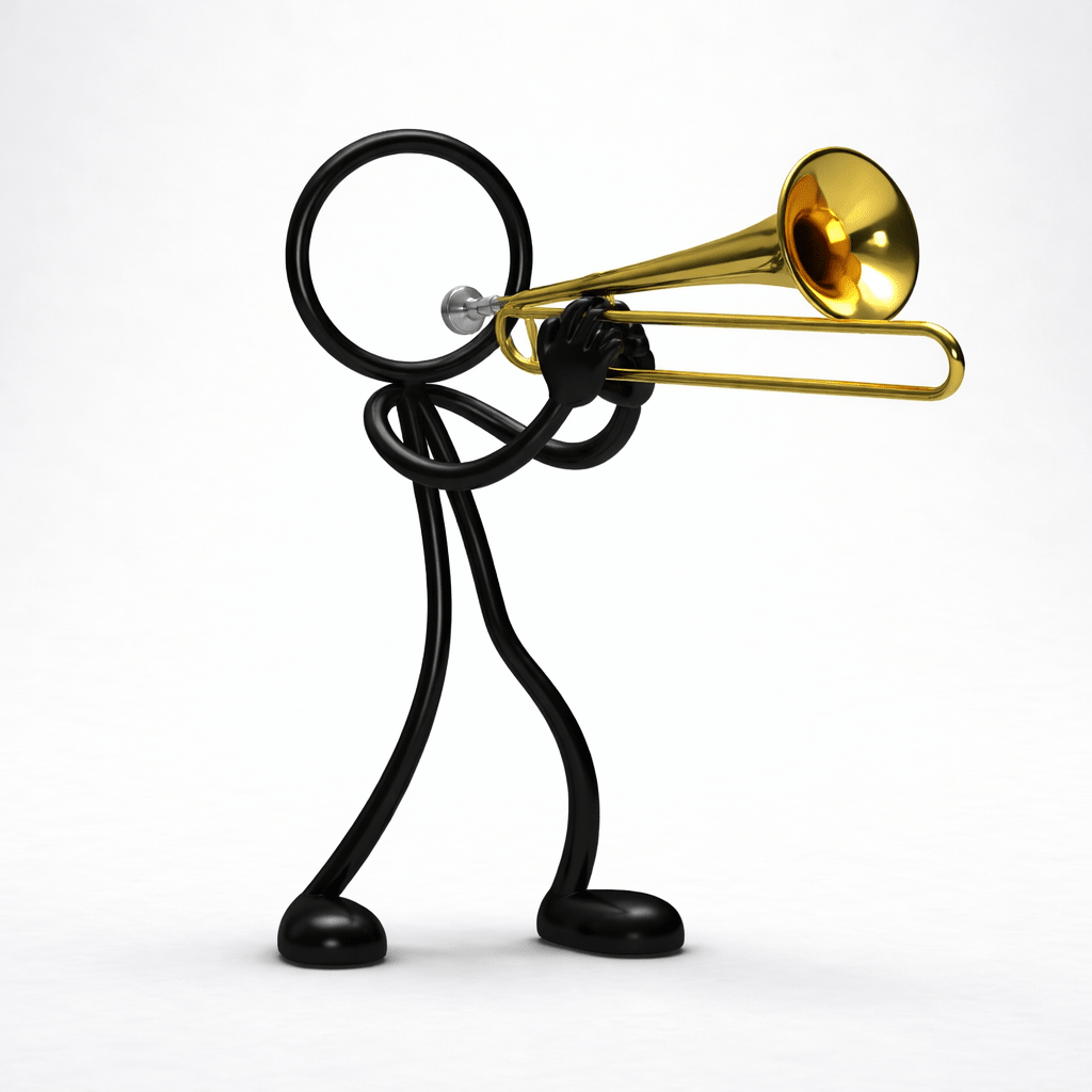 Stickyman Trombonist (nieuwe versie) - 3dbende