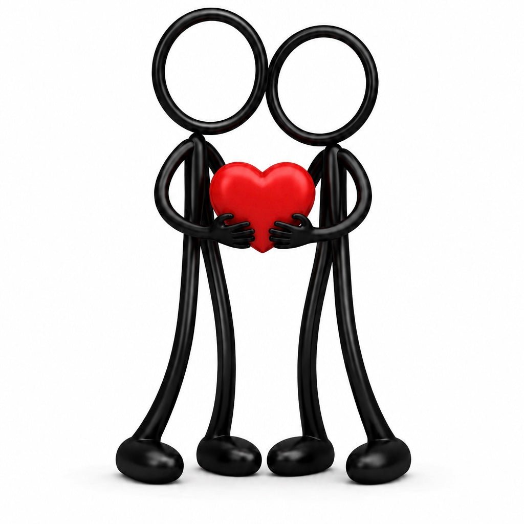 Stickyman Twee Mannen met Hart - 3dbende