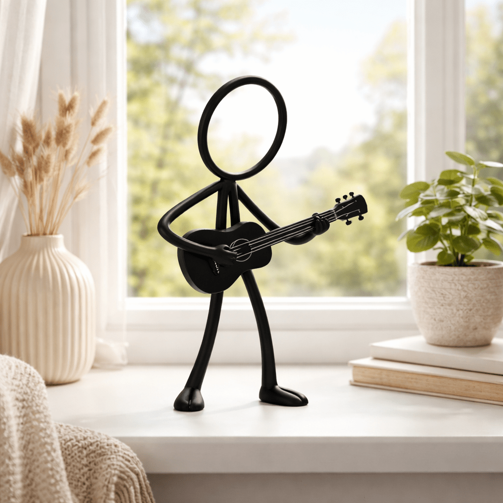 Stickyman Ukelele Decoratie – Muzikale Minimalistische 3D - Decoratie - 3dbende