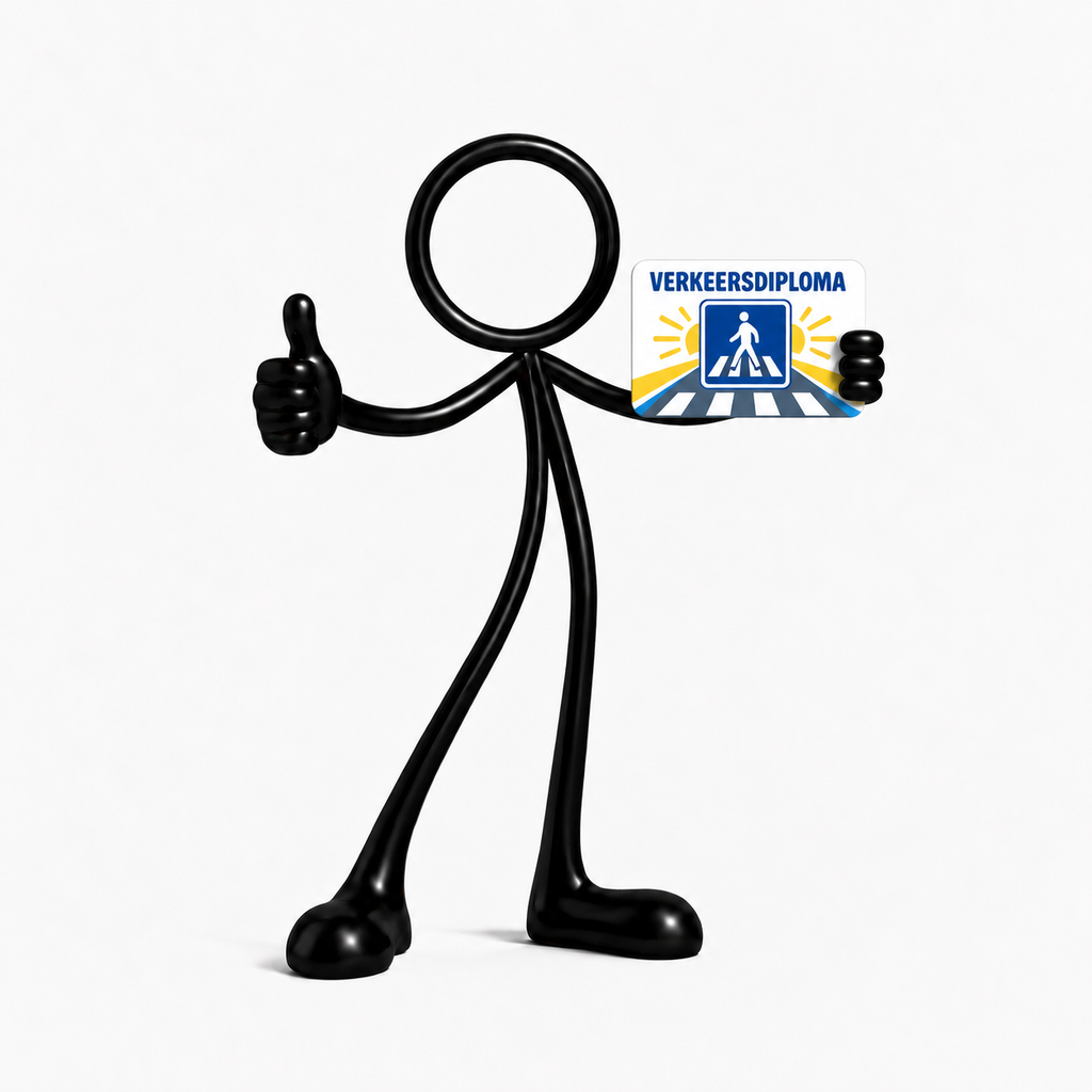 Stickyman verkeer op witte achtergrond