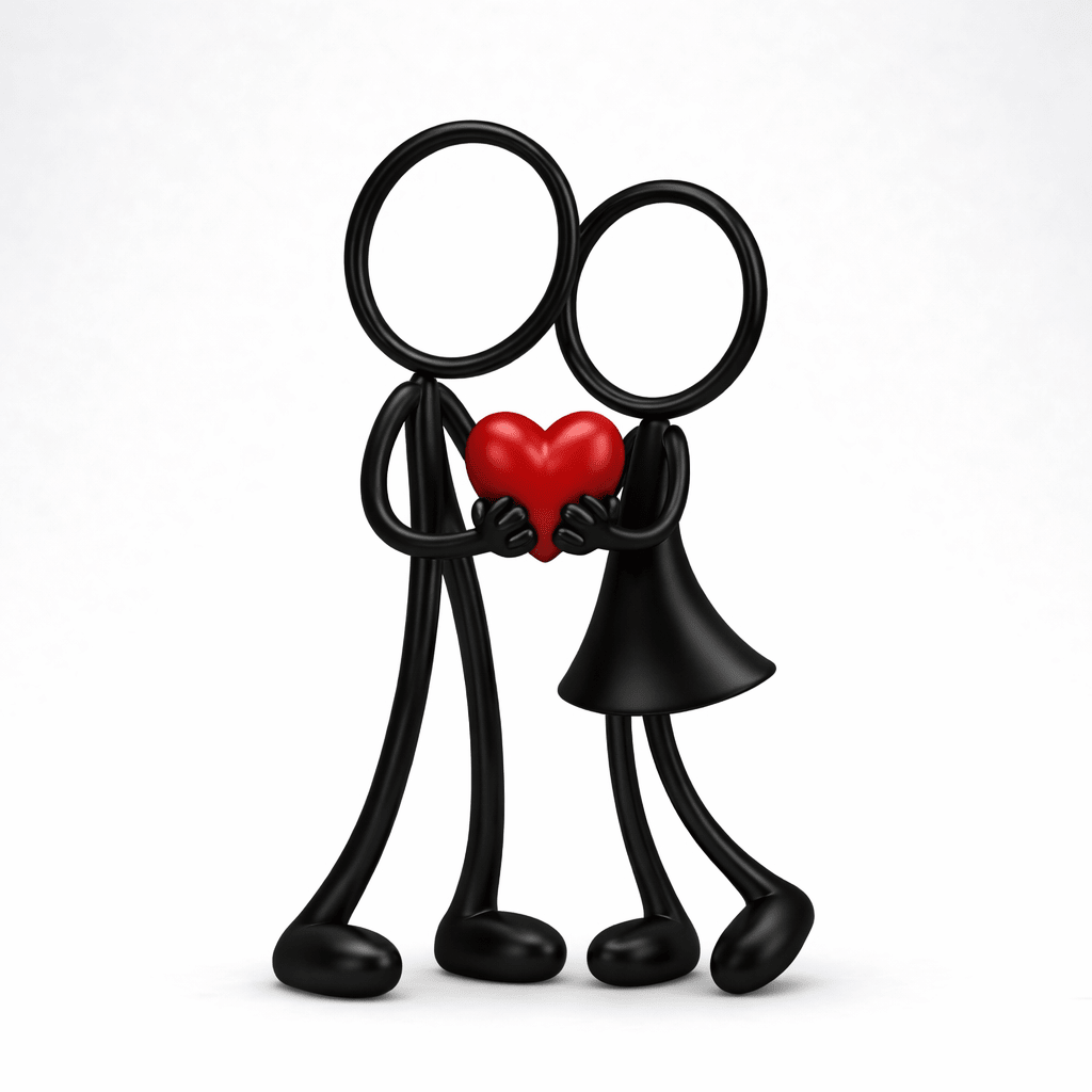 Stickyman Verliefd Stelletje - 3dbende