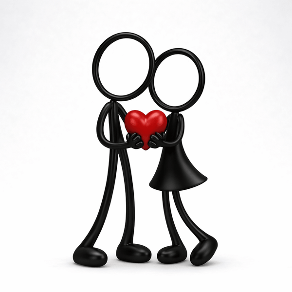 Stickyman Verliefd Stelletje - 3dbende