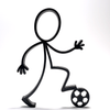 Stickyman Voetballer - 3dbende