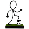 Stickyman Voetballer met voetbal op voetstuk - 3dbende