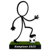 Stickyman Voetballer met voetbal op voetstuk - 3dbende