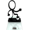 Stickyman Voetballer met voetbal op voetstuk - 3dbende